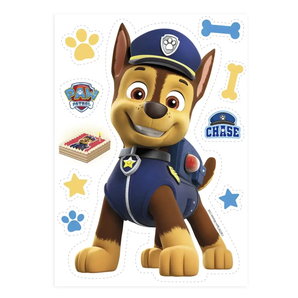 Paw Patrol Dekor 19×27 sukkerprint / kageprint med tekst
