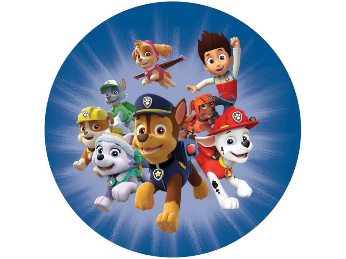 Sukkerprint / Kageprint Paw Patrol 2, 5 cm