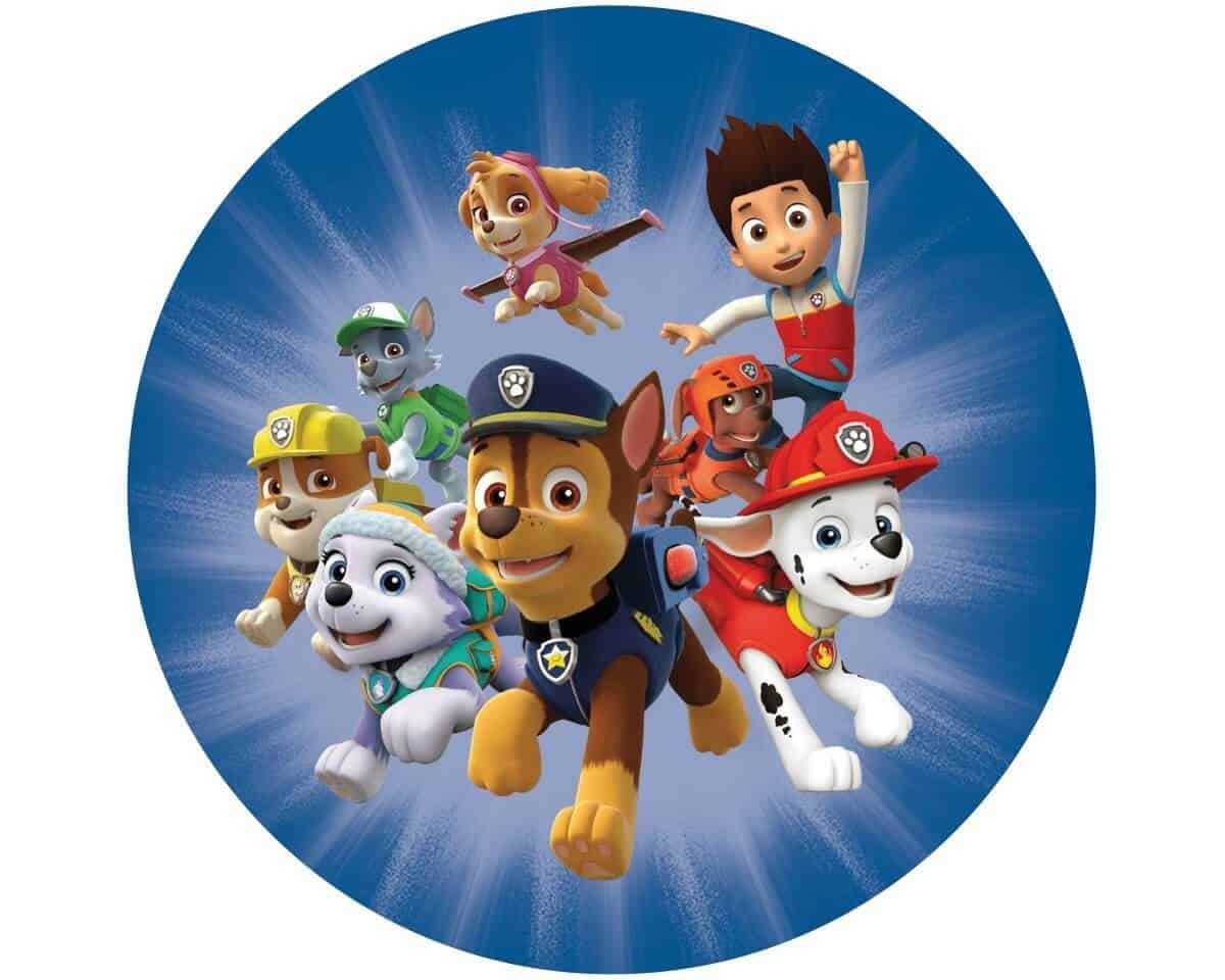 Sukkerprint / Kageprint Paw Patrol 2, 5 cm