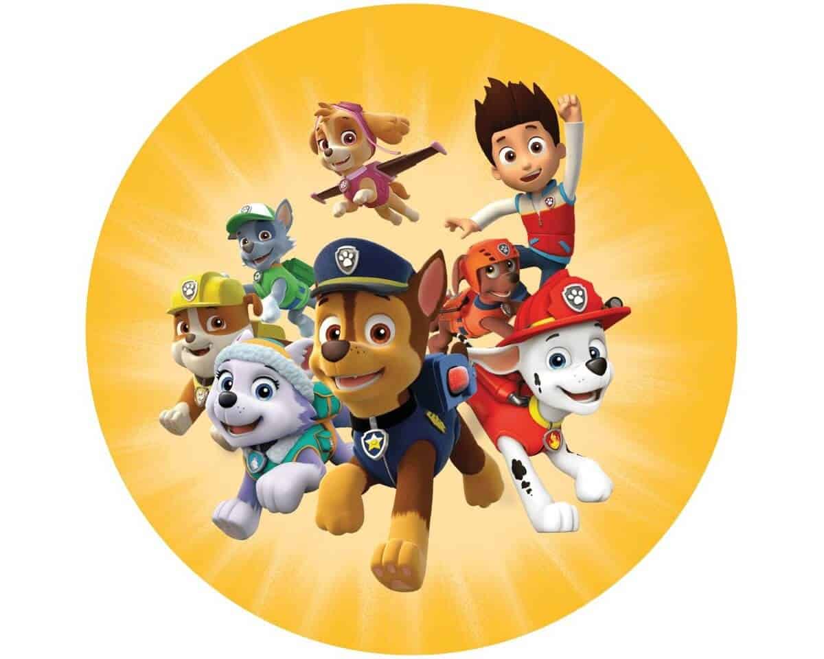 Sukkerprint / Kageprint Paw Patrol 3, 5 cm